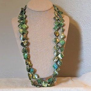 Long Green Shell Necklace